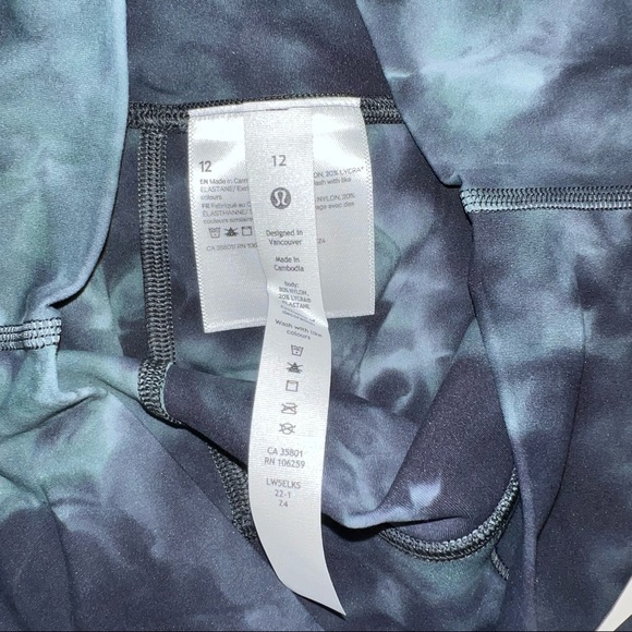 Lululemon align HR 25” Diamond Dye Silver Blue Tidewater Teal Graphite Grey - Picture 8 of 9